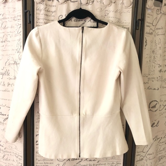 Brand new J. Crew white top with zipper on back - Picture 2 of 3